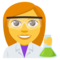 Woman Scientist emoji on Emojione